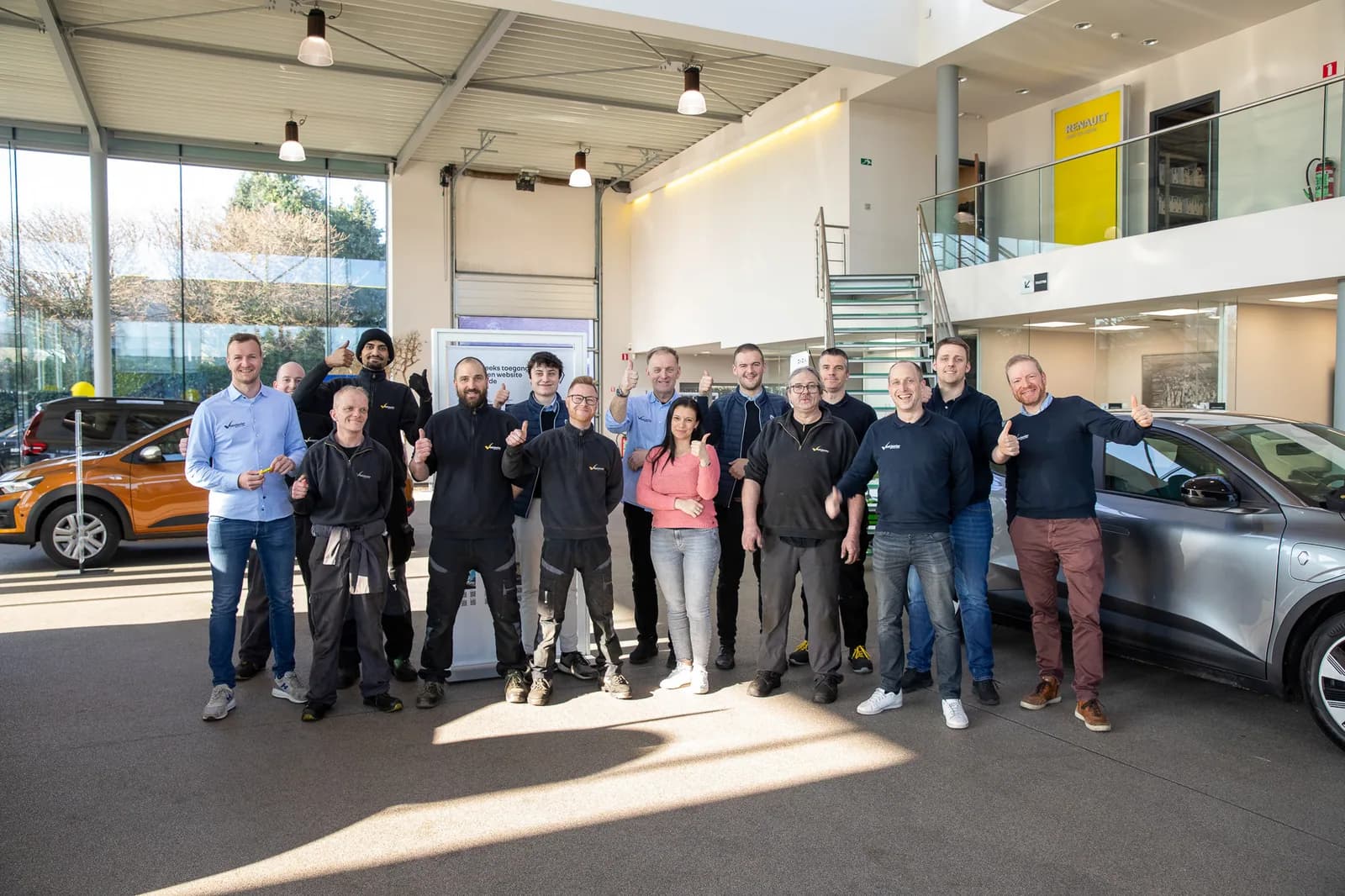 Het team van Valckenier in de showroom
